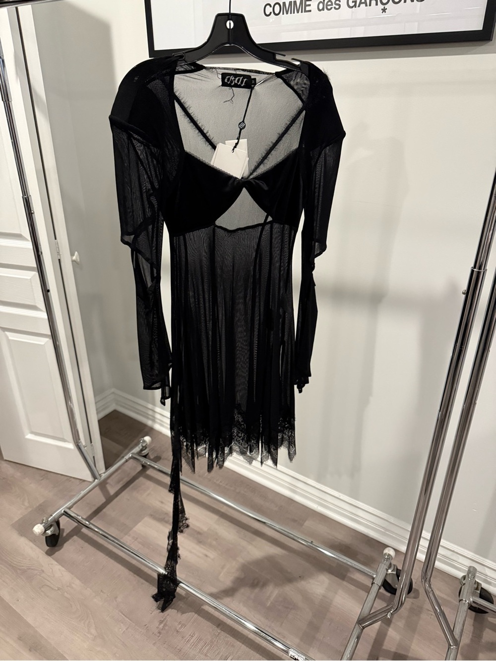DIDU Sheer Black Dress